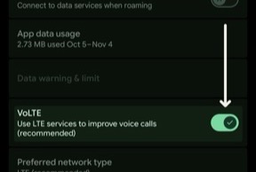 enable volte